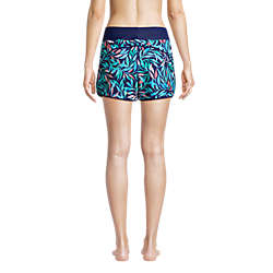 Women's 3" Quick Dry Elastic Waist Board Shorts Swim Cover-up Shorts with Panty Print, Back