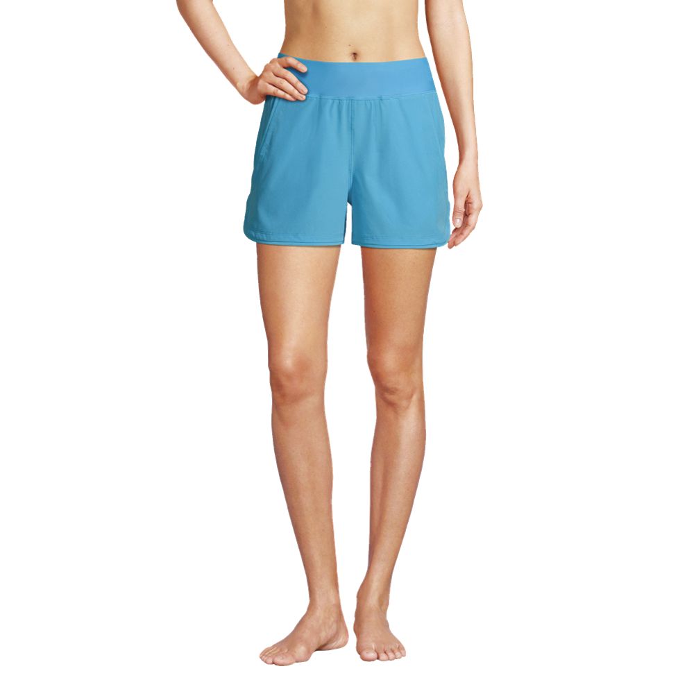 Lands'End 3 Quick Dry Board Shorts Swim Cover-up Shorts w/ Panty