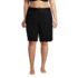Women's Plus Size 11 Inch Quick Dry Modest Swim Shorts with Panty, Front