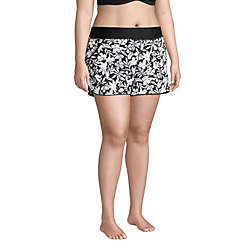 Women's Plus Size 3" Quick Dry Elastic Waist Board Shorts Swim Cover-up Shorts with Panty Print, alternative image