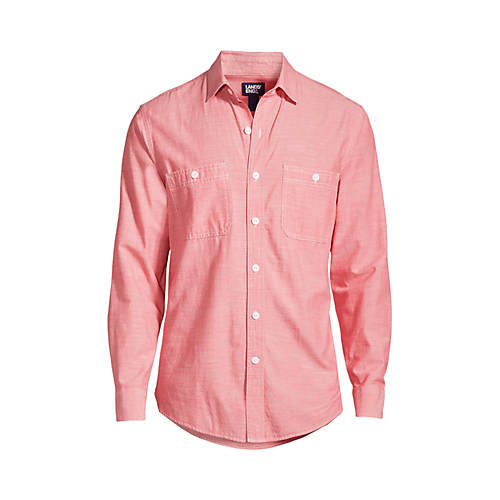 Men's Tailored Fit Chambray Work Shirt - Secondary