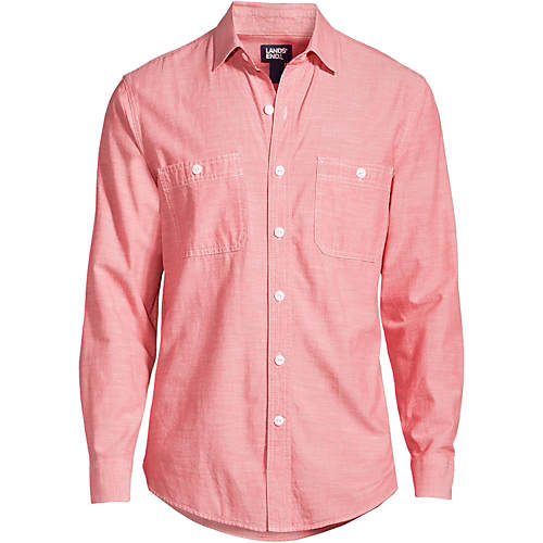 Men's Traditional Fit Chambray Work Shirt - Secondary