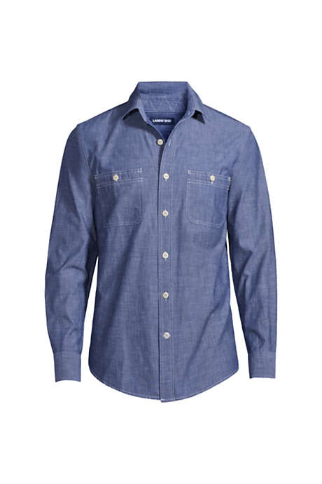 Men's Traditional Fit Chambray Work Shirt