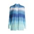 Women's Cotton Open Long Cardigan Sweater - Stripe, Front