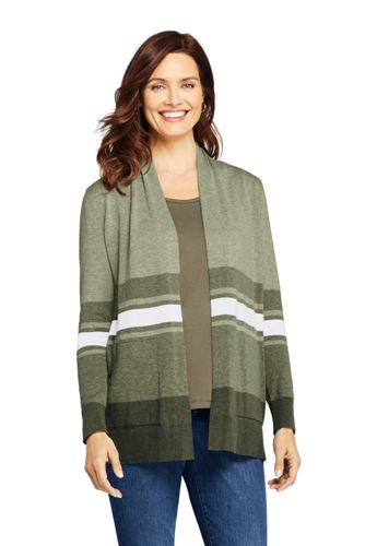 lands end open cardigan sweater