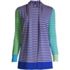 Women's Plus Size Cotton Open Long Cardigan Sweater - Stripe, Front