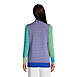 Women's Petite Cotton Open Long Cardigan Sweater - Stripe, Back