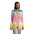Women's Petite Cotton Open Long Cardigan Sweater - Stripe, Front