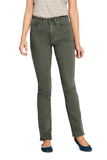 Women's EcoVero Slimming Jeans, High Waisted Straight Leg, Colours 