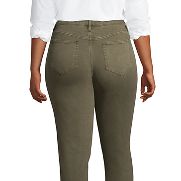 Farbige EcoVero Jeans Straight Fit Mid Waist für Damen in Plus-Größe image number 1