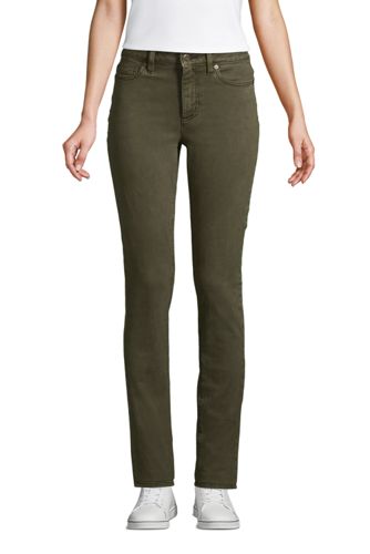 Farbige EcoVero Jeans Straight Fit Mid Waist für Damen in Plus-Größe