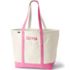 Extra Large Natural 5 Pocket Open Top Long Handle Canvas Tote Bag, Front