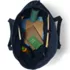 Extra Large Solid Color 5 Pocket Zip Top Long Handle Canvas Tote Bag, alternative image