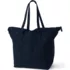 Extra Large Solid Color 5 Pocket Zip Top Long Handle Canvas Tote Bag, Front