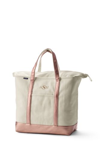 rose gold canvas tote bag