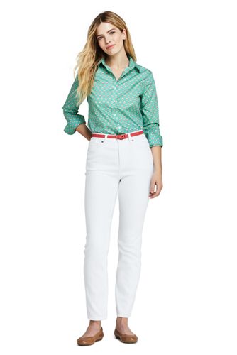 womens white jeans tall