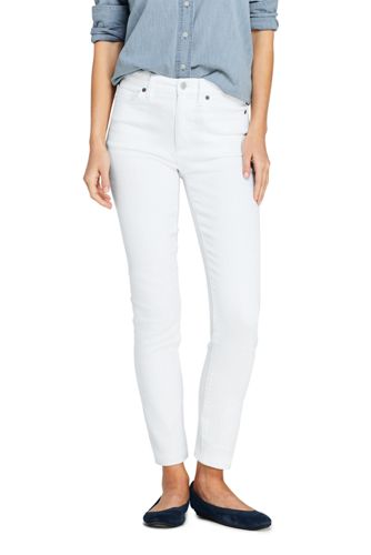white ankle jeans petite