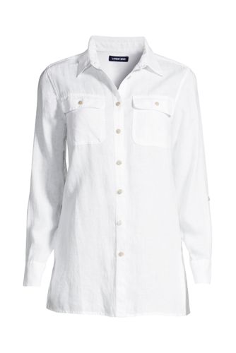 women's plus size linen shirts