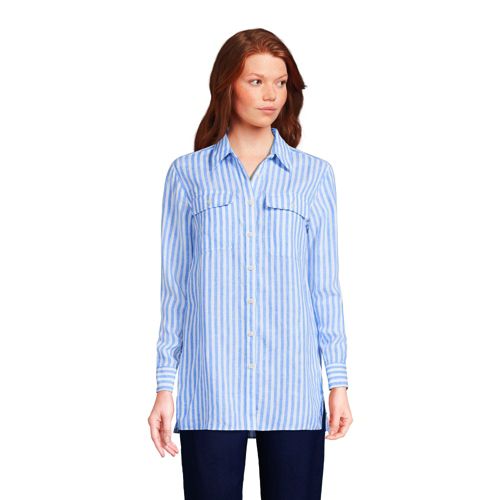Chemise en Lin Manches Enroulables, Femme Stature Standard image number 0