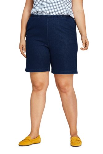 plus size knit shorts