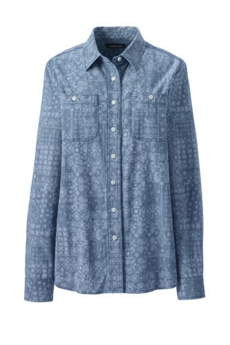 lands end denim shirt