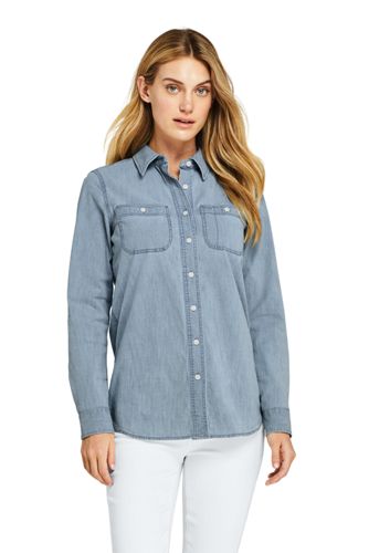 lands end denim shirt