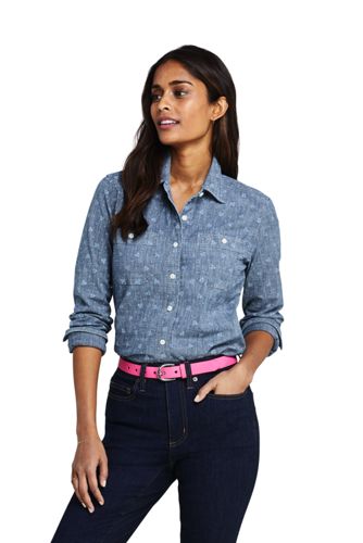 stretch chambray shirt