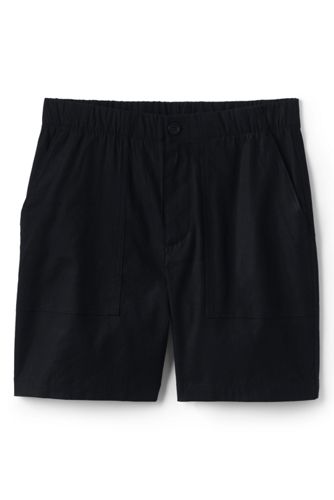 plus size black linen shorts