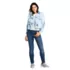 Women's Long Sleeve Tie Dye Denim Jacket, alternative image