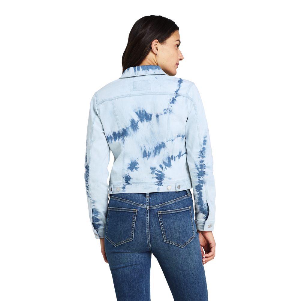 yue90s LANDS’ END Denim Jacket Women's Denim Trucker Jacket | Lands' End