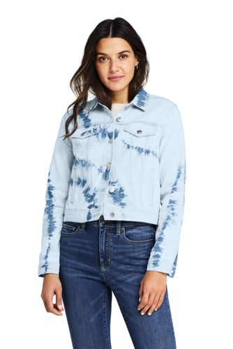 Tie-dye denim jacket