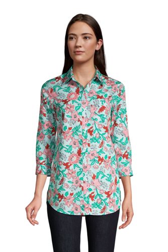 Flannel Button-Up Shirt for Tall Women