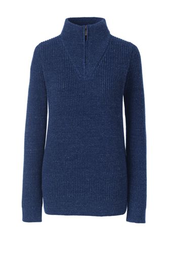 cotton quarter zip pullover women's
