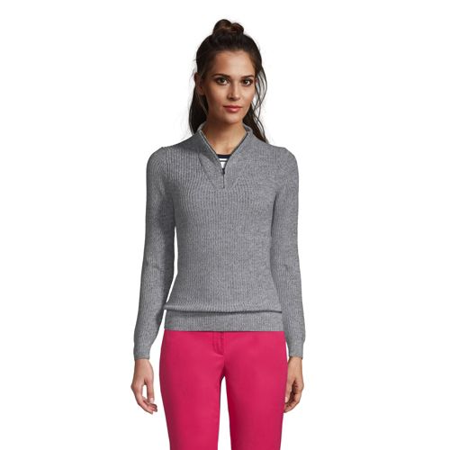 Women's Marl Shaker Stitch Half-zip Pullover