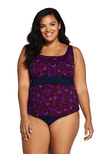 lands end plus size tankini tops