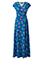 Women's Cotton-modal Jersey Twist Wrap Maxi Dress, Print