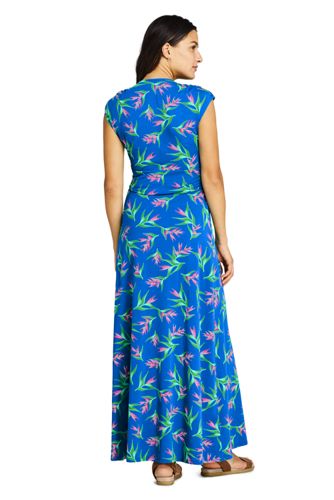 capped sleeve maxi dress