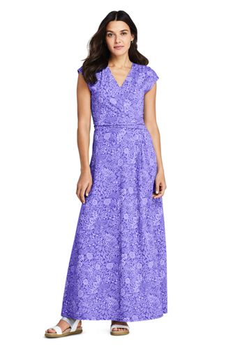 surplice wrap maxi dress