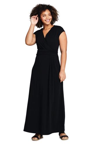 cap sleeve maxi dress plus size