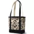Medium Print 5 Pocket Open Top Long Handle Canvas Tote Bag, Front