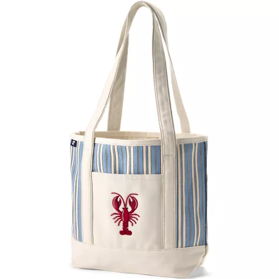 Medium Print 5 Pocket Open Top Long Handle Canvas Tote Bag - primary