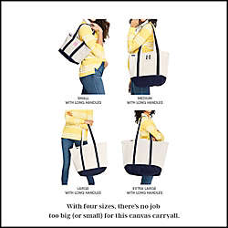 Print Medium Zip Top Long Handle Canvas Tote Bag, alternative image
