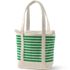 Medium Print 5 Pocket Zip Top Long Handle Canvas Tote Bag, Back
