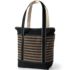 Medium Print 5 Pocket Zip Top Long Handle Canvas Tote Bag, Back