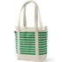 Medium Print 5 Pocket Zip Top Long Handle Canvas Tote Bag, Front