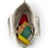 Extra Large Print 5 Pocket Zip Top Long Handle Canvas Tote Bag, alternative image