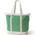 Extra Large Print 5 Pocket Zip Top Long Handle Canvas Tote Bag, Back