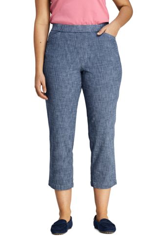 plus size chambray pants