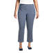 Women's Plus Size Mid Rise Pull On Knockabout Chambray Crop Pants, Front