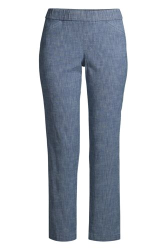 plus size chambray pants